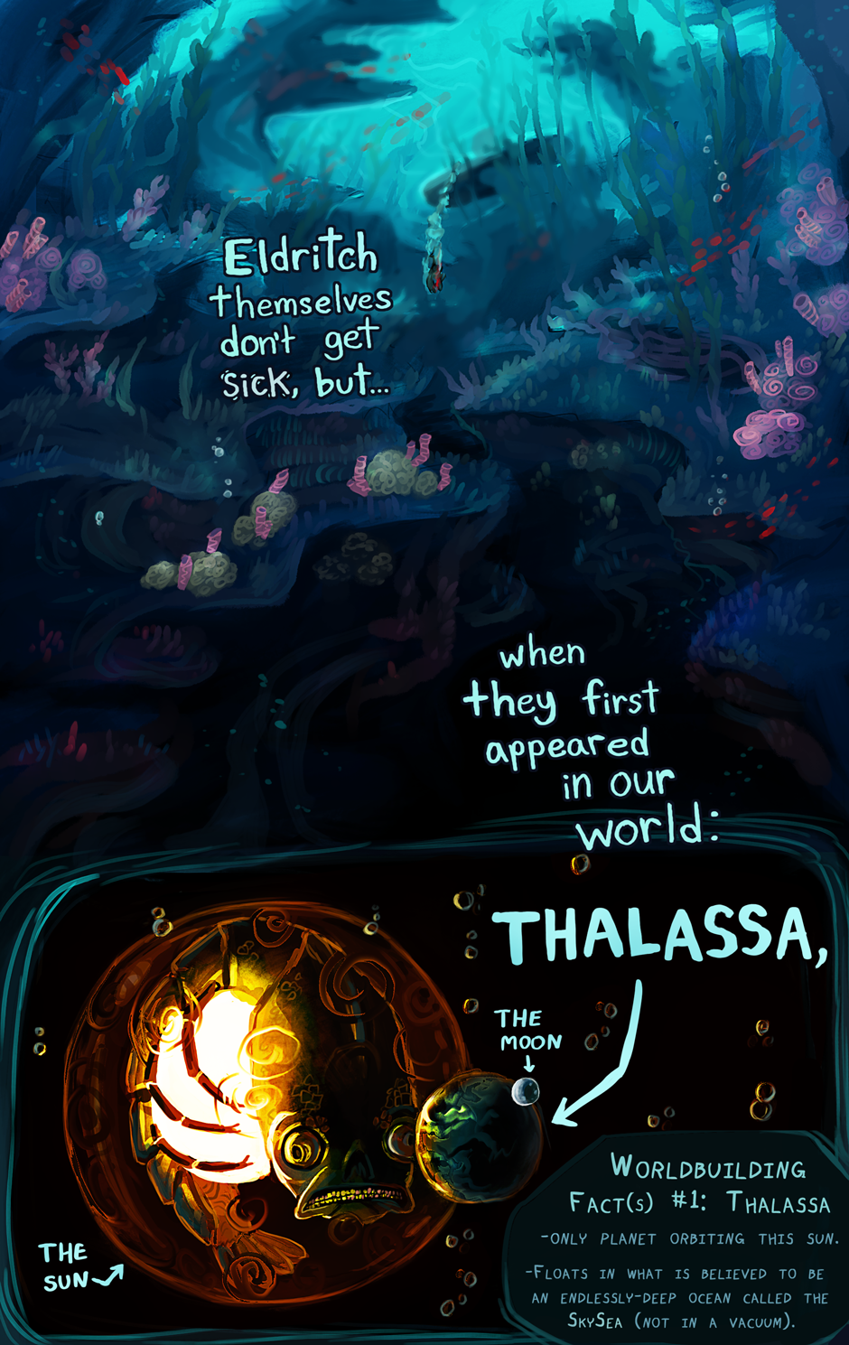 when i first reworked this project with the mindset of it becoming a comic someday, it was called thalassophobia